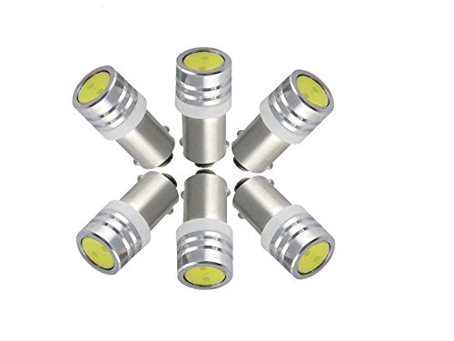 NJYTouch 6 X Warm White T8.5 BA9 BA9S 6253 64111 T11 T4W LED Bulbs Map Door Light 3000K