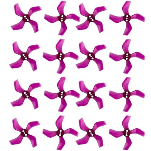 Hélice FPV 1636 quadripale 40mm orange avec trous 1mm et 1.5mm pour drone Whoop 80mm