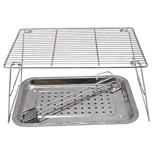 BESPORTBLE 1 Conjunto de Grelha de Cozimento de Metal para Forno de Aço Inoxidável E Grelha de Refri