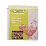SANSECT 5LB Non-GMO Natural Dried Black Solider Fly Larvae, high Calcium for Chickens