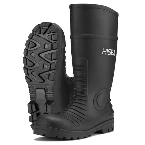 HISEA Steel Toe Rain Boots