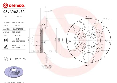 Brembo Disc Brake Rotor 08.A202.75 by Brembo - Used condition - Image 2