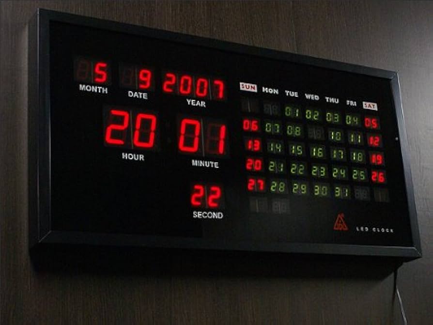 GDL　LED デジタルカレンダークロック 壁掛け 1台 GDL LED デジタルカレンダークロック 壁掛け 1台 GDL LED