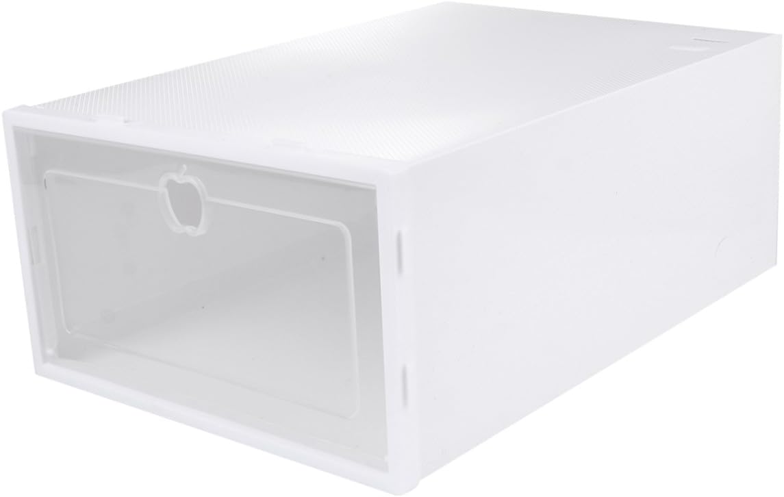 Alipis 6pcs Stackable Shoe Storage Box Drawer Type Organizer for High Heels Sneakers Slippers and Boots Multi-purpose Footwear Container for Entryway and Closet