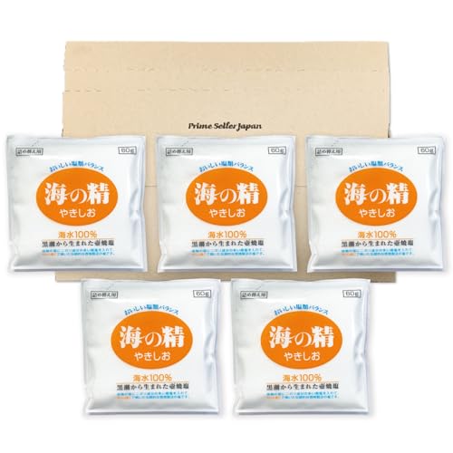 海の精 やきしお 詰替用 60g ×5袋セット PSJBOX 天日濃縮 伊豆大島産 焼塩 自然海塩 調味料 塩
