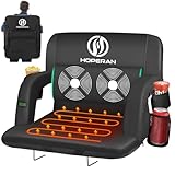 HOPERAN 23" Massage Heated Stadium Seats for Bleachers with Back Support & Lumbar Pillow, 3 Level Heating & 6 Modes Massage Portable Heated Stadium Chairs for Bleachers
