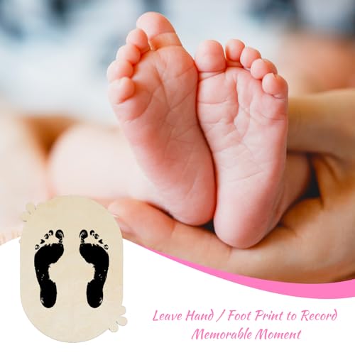 Image of Baby Announcement Sign, Wooden Hello World Sign Welcome Baby Newborn SignsWelcome Birth Name Board Plaques for Boys Girls Photo Props Hospital Nursery