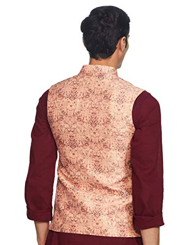 Image of Ethnix by Raymond Ethnix Mens Regular Fit Bundi (RTUA00271-EP Peach 92)