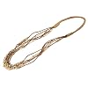 Justfox hoofdband bohemian met gekleurde kralen en gouden ketting,