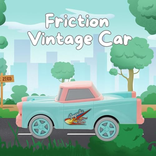 Image of Toys Treasure Friction Powered Toy Vintage Impala Car for Kids | Friction Cars for Kids | Toys for Boys | Push Toys for Kids | Toys for Kids (Random Color Shipped)