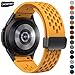 TOPBD Silicone Strap For Samsung Galaxy Watch 7 6 5 4 40mm 44mm 5Pro 45mm Band 6 Classic 43mm 47mm No Gaps Bracelet Watchbands(Red-S,Watch 4 5 6 7 40MM)