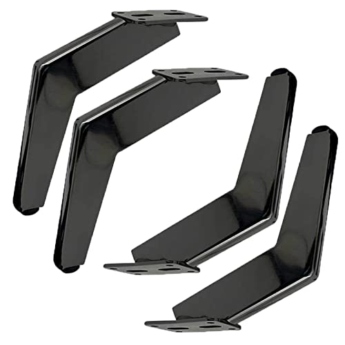 Pieds de table en métal noir pour canapé lit et meuble TV solide 300 kg