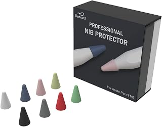 Penoval Silicone Pencil Nib/Tip Protector Cover Cap for Drawing Noiseless Compatible with Apple Pencil 1st/2nd, Penoval iPad Stylus Replacement Non-Slip Writing Nib/Tip Protector (8 pcs Mixed Color)