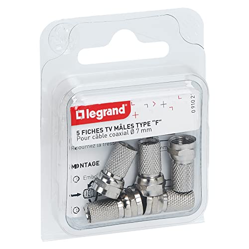 Legrand - Fiche mâle télévision coaxiale x5 - type 