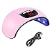 Produktbild bxtbest-seller UV LED Nail Lamp, 45W Fast Curing Nail Dryer for Gel Polish, Built-in smart IR sensor (Pink)