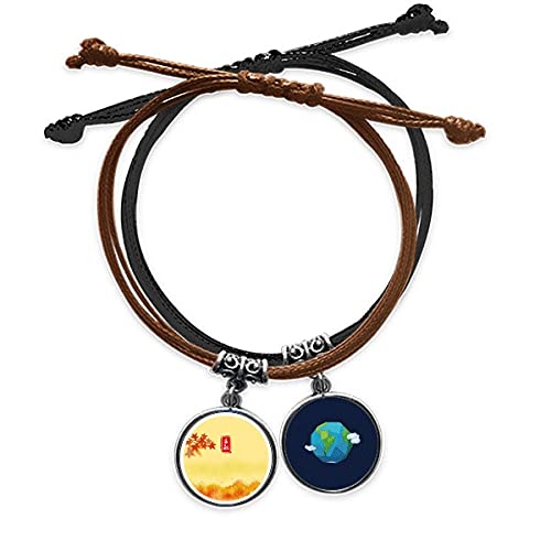 Pulsera cuerda mano de cuero estilo Tierra ideal para regalar en ocasiones especiales