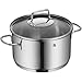 WMF Astoria Topfset Induktion 6-teilig, Kochtopf Set mit Glasdeckel, Cromargan Edelstahl poliert, Induktions Töpfe Set unbeschichtet