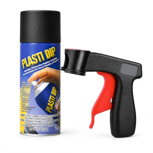 Plasti Dip Black 11203 Multi-Purpose Coating Aerosol 11oz with 1 Cangun