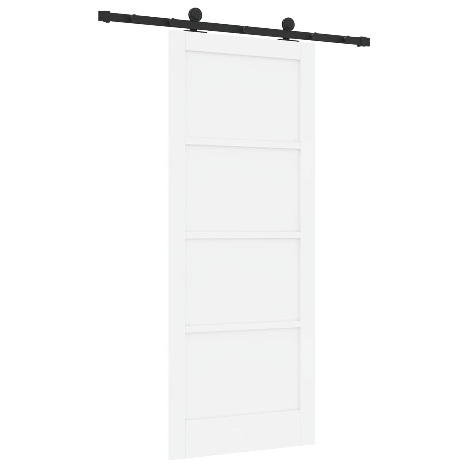 Schiebetür ORKDAL aus massivem Kiefernholz, 83 x 202 cm, weiß