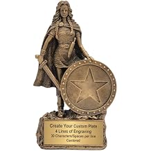 Decade Awards Female Champion Trophy - Custom Engraved Woman Warrior Award with Optional Inserts - Customize Now 6.75 Inch