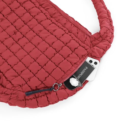 Image of ODODOS Quilted Carryall Tote Bag for Women Crossbody Hobo Lightweight Padding Shoulder Bag