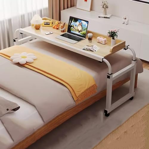 Table de lit réglable en hauteur avec plateau-repas ergonomique pour ordinateur