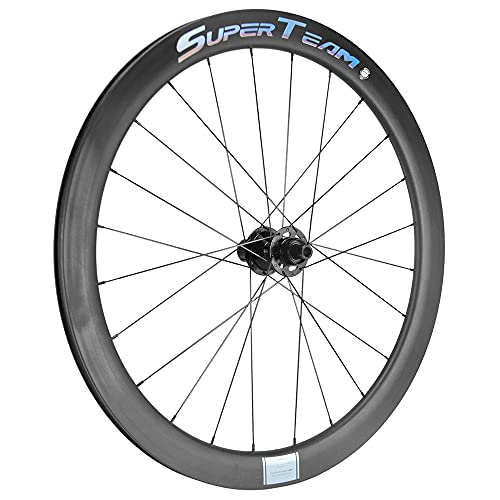 Superteam Carbon Disc Brake Wheelset 700C 50/25Mm Paint-Free Wheel Clincher Road Bike #TOP4