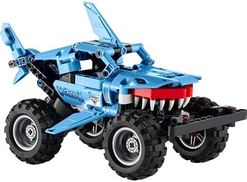 Lego 42134 Technic Monster Jam Megalodon, 2-in-1 Pull-Back Shark Car for Lusca Low Racing Car
