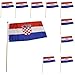 Produktbild Sonia Originelli 10er SET Fahne Flagge Winkfahne WM Fußball Fan Stab Farbe Kroatien