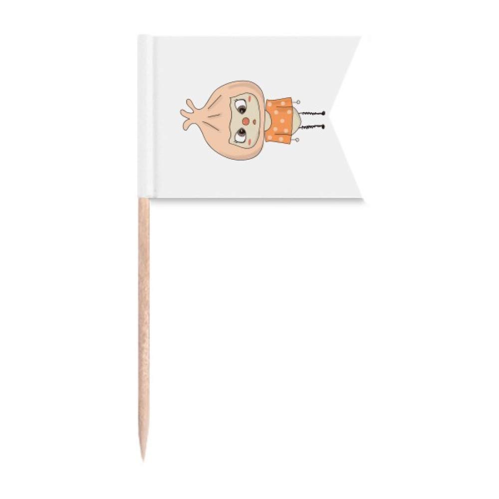 Cure-dents drapeau blanc pour marquage de baozi et gâteau de fête
