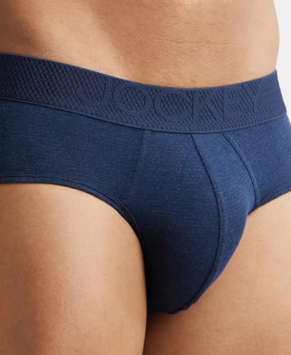 Image of Jockey LM05 Men Bamboo Cotton Elastane Stretch Breathable Mesh Brief with StayDry Treatment