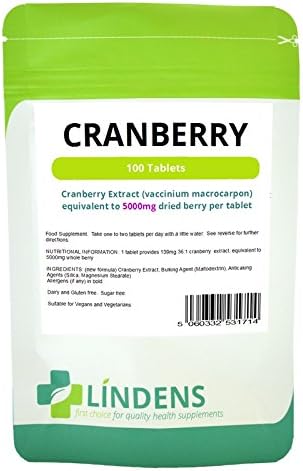 Lindens Cranberry 300 Tablets Triple Pack 5000mg Equivalent Quality Supplement