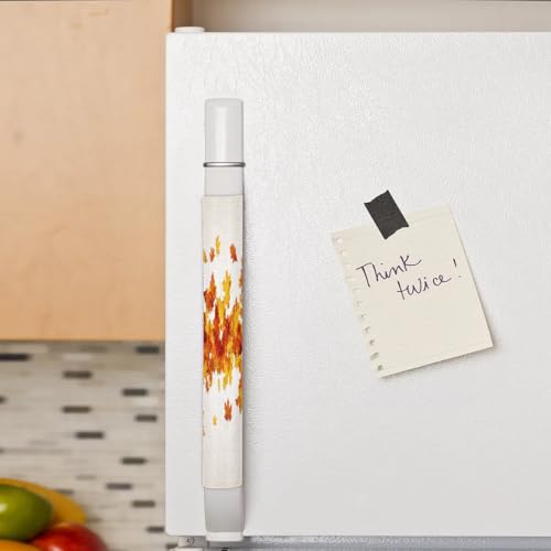 Image of Pardick Fall Maple Leaves Refrigerator Door Handle Covers Set of 2 Washable Fridge Dishwasher Mocrowave Oven Door Decor Protector Handle Cover Kitchen Appliance Decorative
