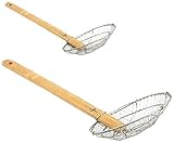 M.V. Trading SSK10 Stainless Steel Asian Spider Skimmer Strainer with Bamboo Handle, 10-Inches