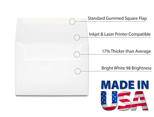 Desktop Publishing Supplies 5X7 Envelopes - 45 Pack - Thick A7 Size (5.25 X 7.25 Inch) With Bright White Vellum Finish - For Mailing Greeting Cards, Invitations, Postcards, Photos, & Announcements #TOP1