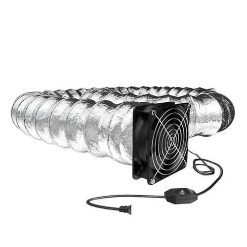 NGTFDCP Ventilatore da condotto, Aspiratore di fumi domestici Ventilatore di scarico potente Stanza in affitto Condotto a cucina Ventilatore del bagno Velocità regolabile,Ventilazione