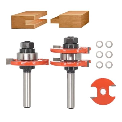 AKYLIN Nut- und Feder Fräser Set 8mm Schaft，Groove und Tongue Zunge Nut Set，Scheibennutfräser Set，Fräser für Oberfräse，Holzfräser für die Holzbearbeitung