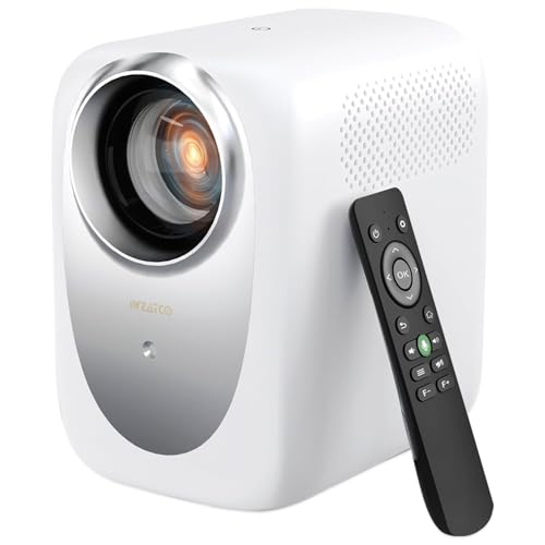 Image of WZATCO CE Fully Automatic Native 1080P Ultra Bright 11600L, 4K HDR Android Projector | HDMI ARC | Dust Proof Closed Engine | 10W Speaker + Bass Radiator | WiFi 6 | 2 Way Bluetooth