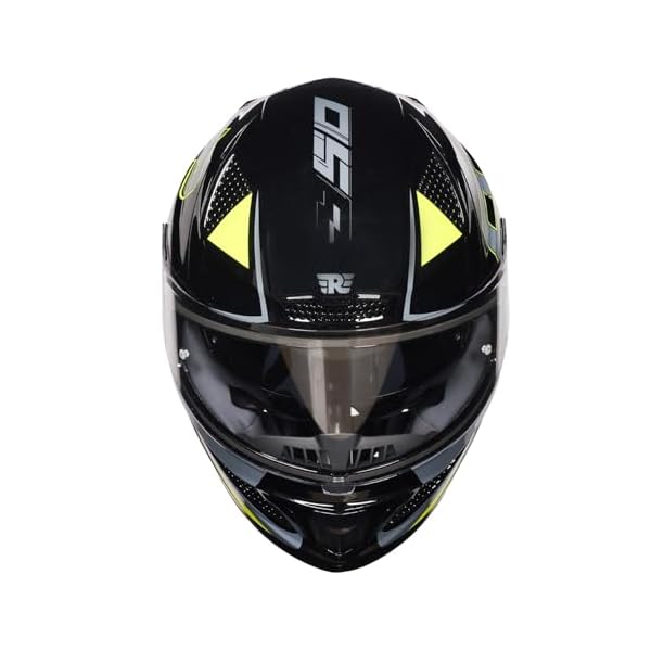Royal Enfield Cross Air FF Hunter RP Full Face Helmet | Certification: ISI | Shock Absorption: High Density EPS liner | High Impact ABS Outer Shell | BLACK M