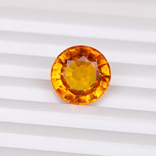 Sas Gems Natural Oregon Sunstone 7.40 Carat Round Cut Copper Bearing Certified Loose Gemstone #TOP3