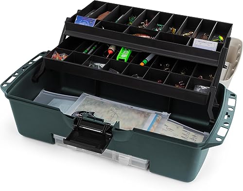 XXL Angelbox Angelkoffer Angelgerätekoffer 3 Fächer Gerätekasten mit seperaten Boxen Wasserdichte Tacklebox Kunstköderbox