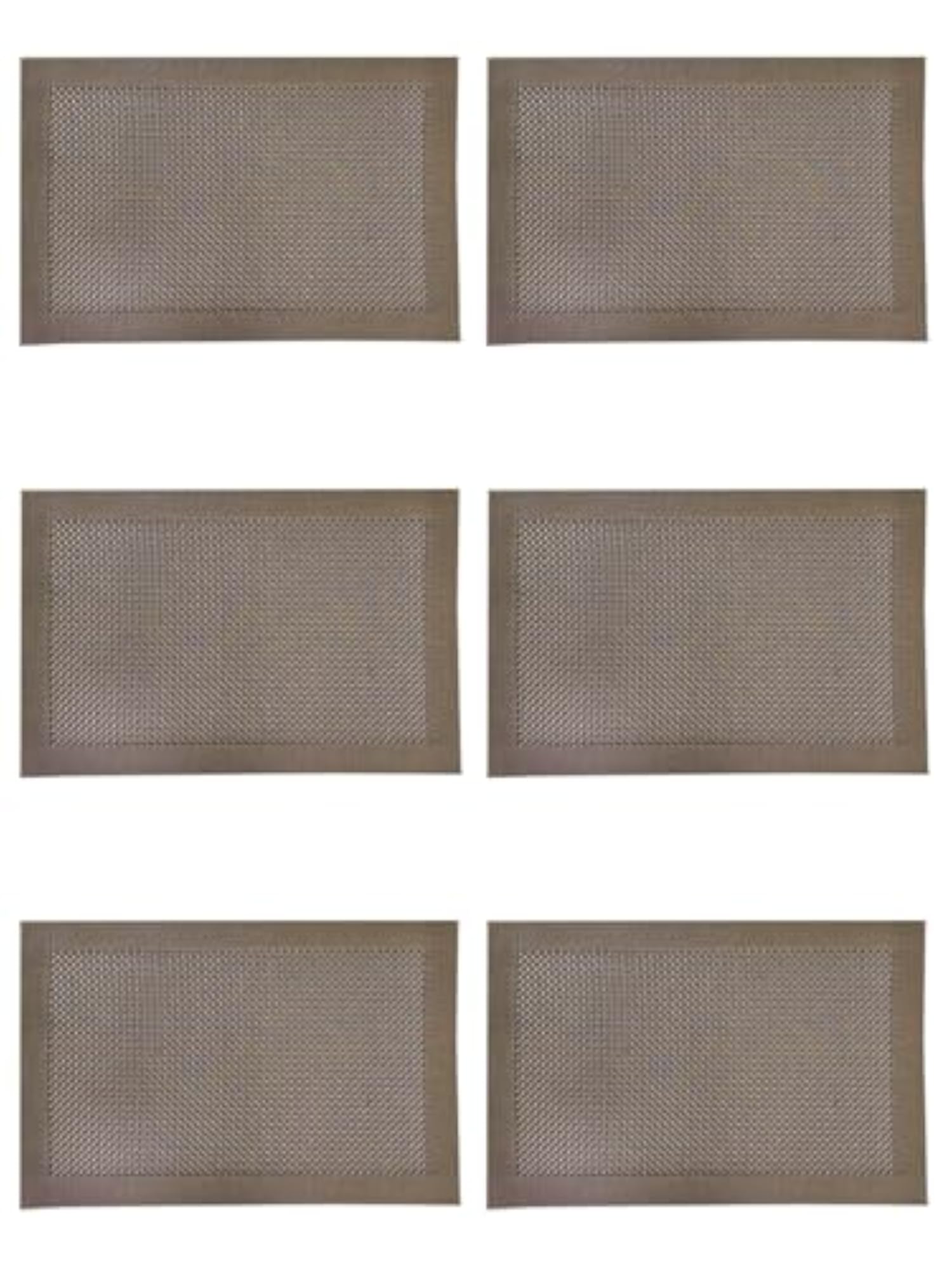 Luxury Woven PVC Placemat for Dining Table - 6pc Set