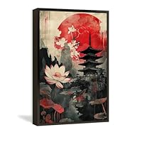 Amazon.co.jp: 絵画 咲く紫モクレンのつる アートパネル ポスター 魅力