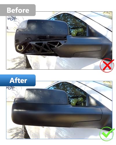 Image of TOP-MAX RAM Trailer Tow Mirror Cover Front Arm Passenger Right Side Mirror Cap Replacement for Dodge RAM 2014-2019 1500 2500 3500, Replace #68263392AA
