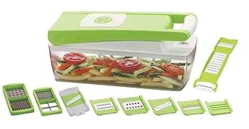 Multifunctional Vegetable Grater Cutter & Slicers for Kitchen, Rotary Drum Salad Cutter Vegetable Shredder Salad Maker | Green
