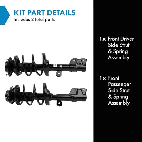 Image of TRQ Front Strut and Spring Assembly Set 2 Piece | For 2015-2017 Subaru Outback
