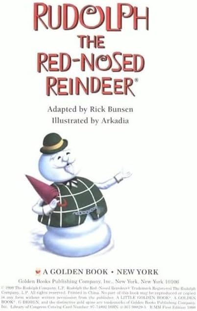 Miniatura 3 de Rudolph El juego de reno de nariz roja incluye tapa dura, juego de marionetas de dedo con trineo, muñeco de nieve abominable Yeti, Papá Noel, árbol