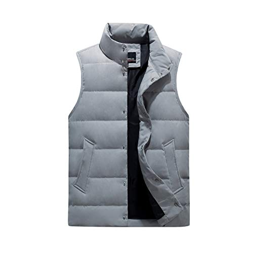 Men's Lightweight Packable Down Puffer Vest Polyester Water-Resistant Waistcoat Outdoor Casual Sleeveless Jackets Gilet