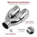 Upower Pack of 2 Dual Exhaust Tip Tailpipe 2.5 Inch Inlet 3.5