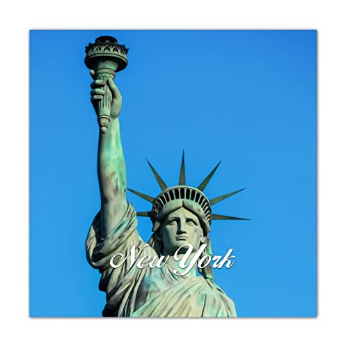 Paysage de la ville de New York tableau en bois CustonCares 40 cm